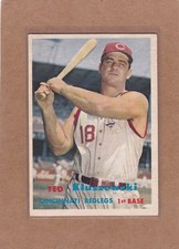 1957 TOPPS BASEBALL TED KLUSZEWSKI #165 REDS VGEX *A48898