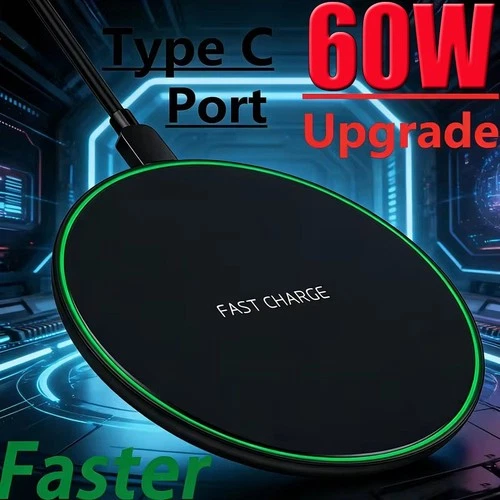 60W Fast Charger Pad Wireless For Samsung S26 S25 S24 S23 S22 S21 Ultra S20 S21+