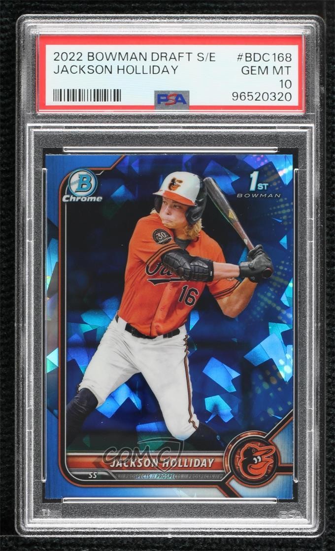 2022 Bowman Chrome Draft Sapphire Edition Jackson Holliday PSA 10 GEM MT 12b0