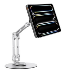 Magnetic iPad Stand for Desk, Foldable Aluminum Alloy Tablet Holder with 360 ...