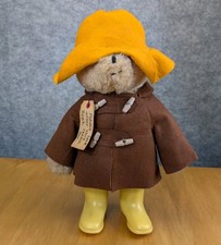 1975 Vtg Large 19" Paddington Bear Plush Orange Hat Brown Coat Eden Toys Doll
