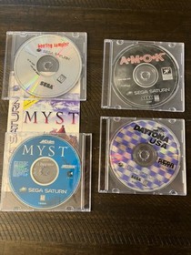 Sega Saturn+Action Replay 4M+4 Games+2 Controllers+Power +A/V Cables All TESTED!