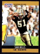 1990 Pro Set Sam Mills New Orleans Saints #217