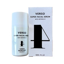 VERSO #4 Super Facial Serum With Retinol 8 ~ 30mL 1 oz ~ Retail $130  New