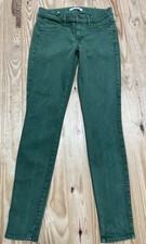 RICH AND SKINNY WOMENS EMERALD GREEN PANTS SIZE 27 Made In USA