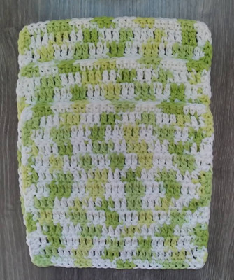 Crochet Handmade Dish Cloths Set of 3 Color Key Lime Pie 100% Cotton
