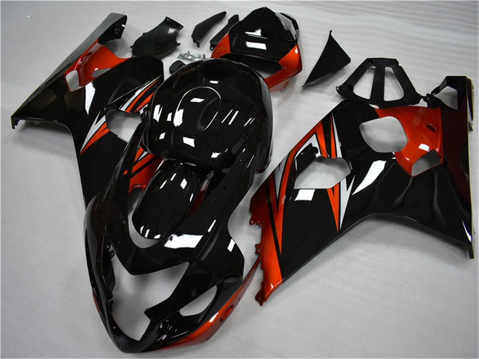 Carenado negro naranja inyección FSM apto para GSXR 600 750 2004-2005 o011 Foto 3 de 4