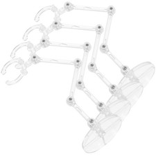 4 Pcs Wear Resistant Plastic Figure Holder Display Stand for Doll Models