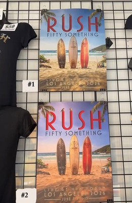 New! Rush Band Poster 2026 Tour Los Angeles Kia Forum Merch Wall Art Reprin