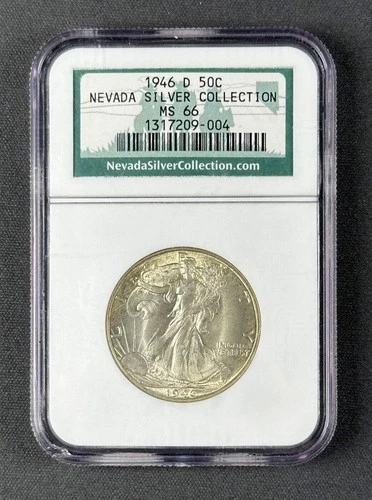 1946-D Walking Liberty Half Dollar 50¢ – MS66 – Nevada Silver Collection