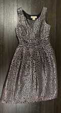 Michael Kors cheetah foil print sheath dress Sz 2