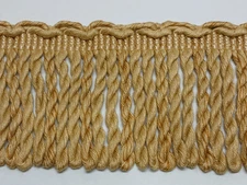 6 yards BULLION FRINGE  4" - GOLD - Upholstery Chair Fabric Rope Trim