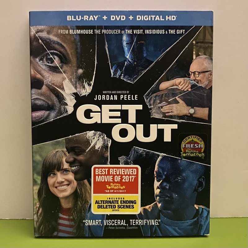 GET OUT BLU-RAY DVD DIGITAL HD 2017 DANIEL KALUUYA ALLISON WILLIAMS JORDAN PEELE