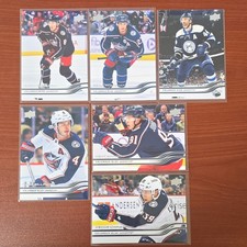 Upper Deck 2025-26 Series 1 Hockey - Full Columbus Blue Jackets 6 Base Card Lot