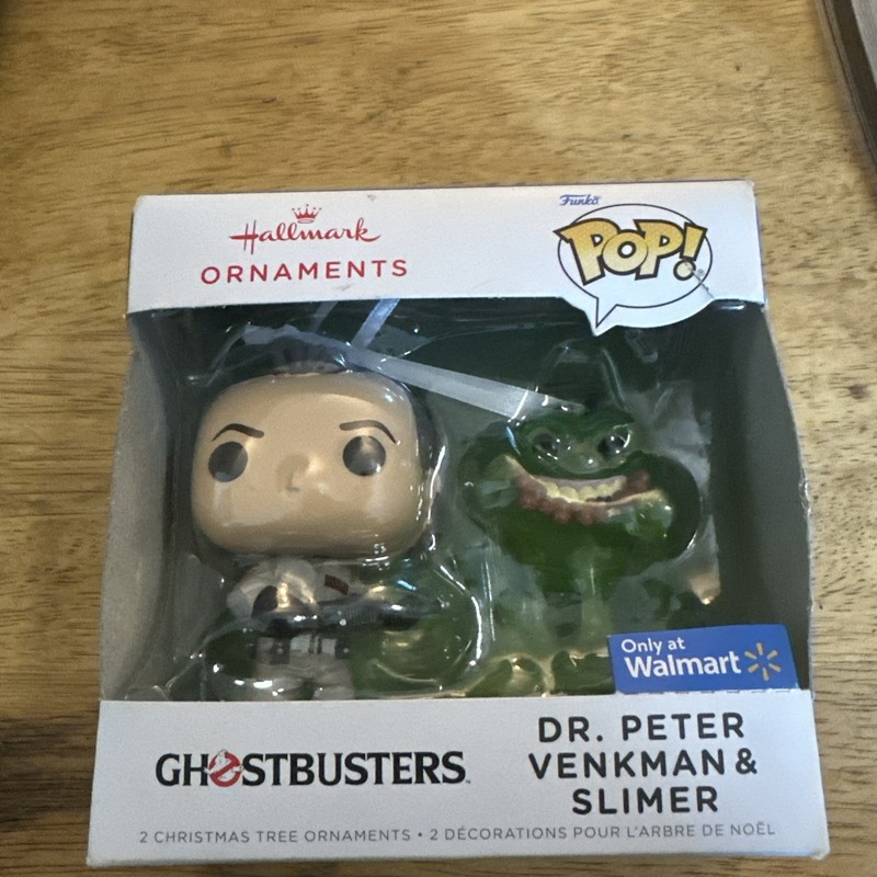 Hallmark Funko Pop Christmas Ornament Ghostbusters Slimer Dr. Venkman Exclusive