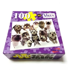 NEW! Cats Kittens Vista Puzzles Hana Deka Leap Year 100 Pieces #69100 Sealed Box