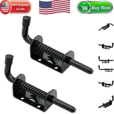 Durable Black Finished 5 Inch Spring Loaded Latch Pins - 2 Pack for Home Use