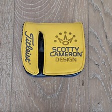 RH Scotty Cameron Phantom X12 Mid Square Mallet Putter Yellow Headcover Cover