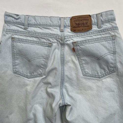 Vintage Levi’s 550 Relaxed Fit Tapered Light Wash Jeans Denim Blue Cotton USA - Picture 7 of 8