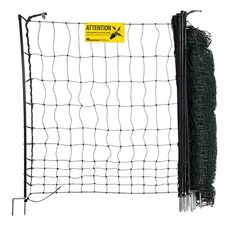 Gefl&uuml;gelnetz H&uuml;hnerzaun Gefl&uuml;gelzaun Elektrozaun Zaun Doppelspitze 25-50m 105cm