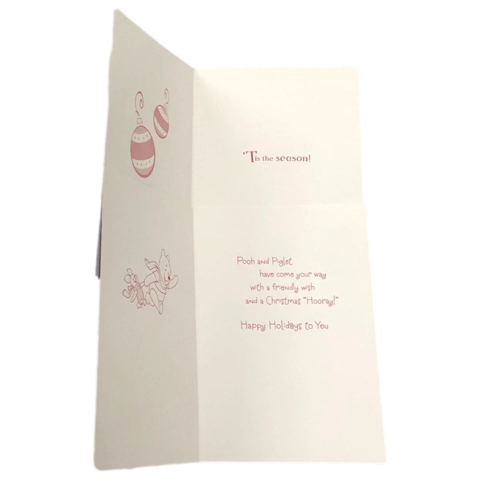 Caja de 24 tarjetas de Navidad Disney Winnie the Pooh surtidas Tigger Eeyore Foto 3 de 3