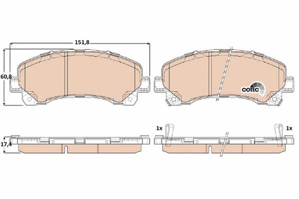 Bremsbelagsatz Scheibenbremse Vorne TRW GDB3545 FÜR Isuzu BremsbelÄGe Belagsatz-image