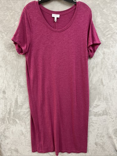 Pink Midi Dress Women’s XXL T Shirt Pullover Femme Bright Stretchy Barbie Pink