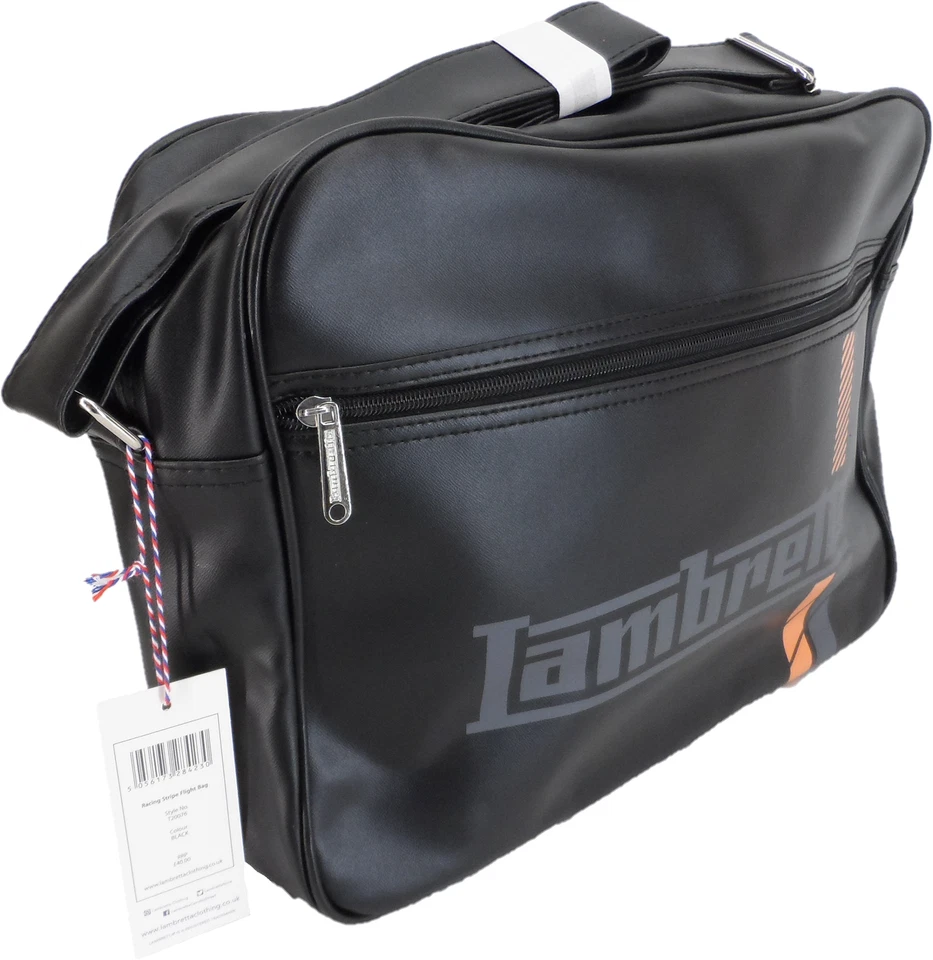 Lambretta Classic Retro Black Messenger Bag - Image 4 of 4