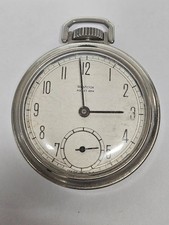 Westclox Pocket Ben Silver Metal Pocket Watch White Dial