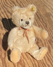Old 1950s Vintage German Steiff Teddy Bear 9" Toy Jointed Doll w/ Ear Button Tag