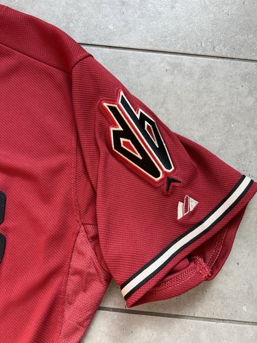 Majestic Arizona Diamondbacks Red Alternate Sewn Blank MLB Team Jersey Sz 48 - Picture 10 of 22