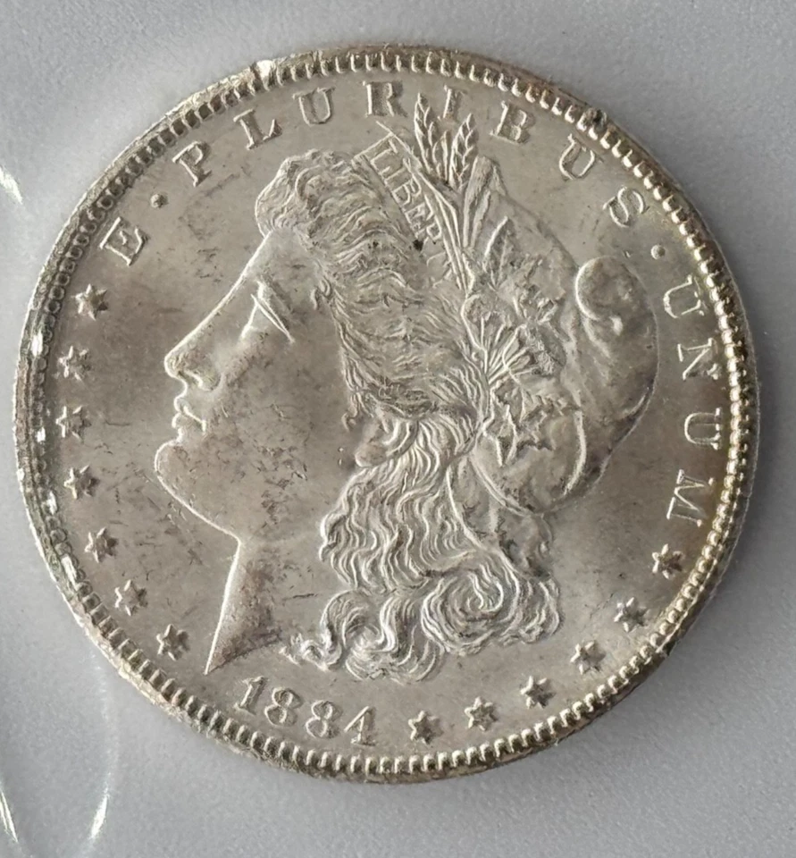 1884-CC Morgan dólar de prata BU não certificado - GEM BU - gelado - Imagem 3 de 4