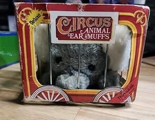 Vintage Circus Animal Ear Muffs  Elephant Cage 1980s