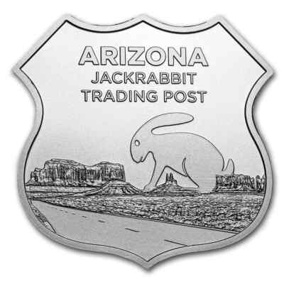 1 oz Silver - Icons of Route 66 Shield (Jack Rabbit Trading Post