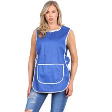 PACK OF 2 LADIES TABARD WOMEN APRON OVERALL KITCHEN CATERING CLEANING TABBARD