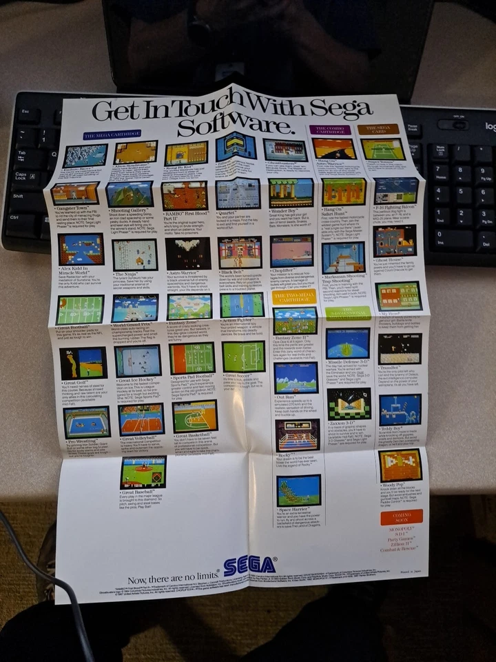 "Take Hold Of The Sega Adventure" Sega Master System SMS 1987 Promo Poster NEW! - Image 3 of 3