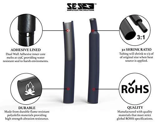 Adhesivo de doble pared termorretráctil marino - rollo de 25 pies - diámetro de 3/4 pulgadas - rojo Foto 2 de 4