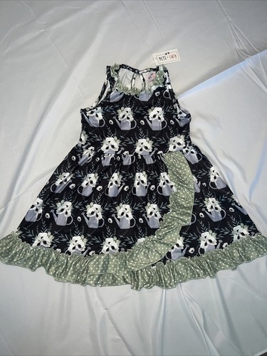 Pete + Lucy Sleeveless Girls Dress size 5 Floral Ruffle - Picture 2 of 10