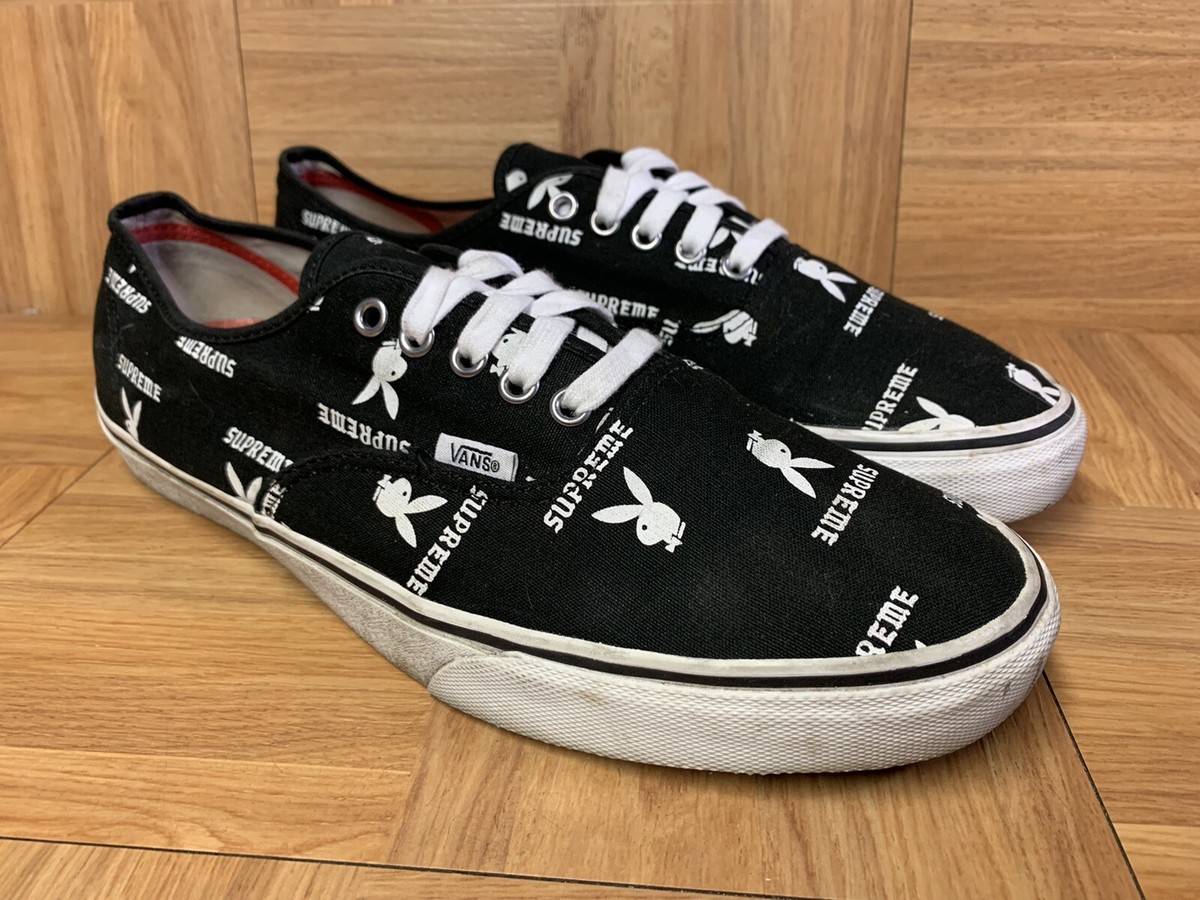 RARE🔥 VANS x Supreme x Playboy Black Men's VNTG Shoes Sz 13 RARE🔥 VANS x Supreme x Playboy Black Men's VNTG Shoes Sz 13