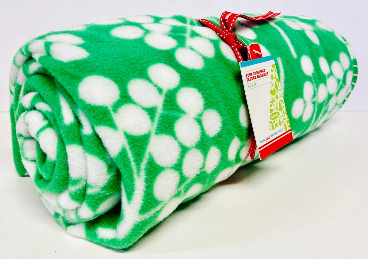 Old Navy Fleece Blanket Throw Bright Green Winterberry