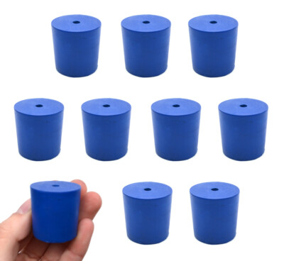 Neoprene Stoppers, 1 Hole, ASTM, Size #5.5, 24mm Bottom, 28mm Top, 25mm - View #4