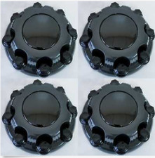 4pcs. 2000-08 Chevy 2500 Truck Van 16 8 Lug Black Center Caps For Aluminum Rims