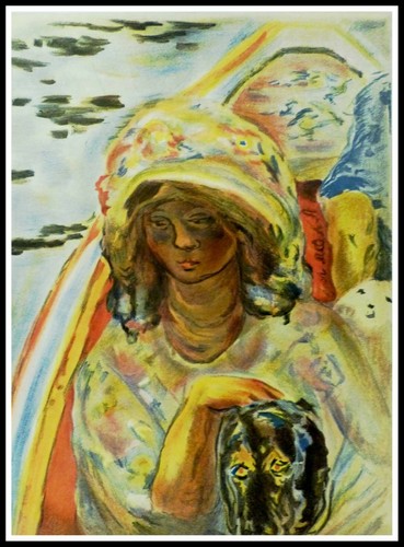Pierre BONNARD Original lithograph - Fille à la barque - 1939 Limited edition