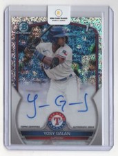 2023 Bowman Chrome Prospect Auto Speckle Refractor Yosy Galan Rookie Auto
