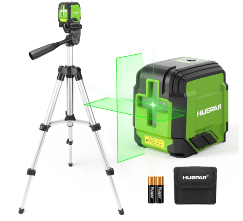 Laser Level with Tripod, HUEPAR 98Ft Self Leveling Laser Level Green Line Laser - Picture 2 of 7