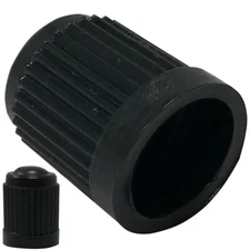 (1000) Black Plastic Tire Caps Air Valve Stem Dust Cover - Car Bike Truck Wheel