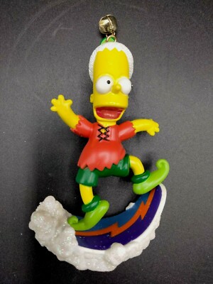 The Simpsons Bart Snowboarding Holiday Christmas Ornament 2003 | eBay