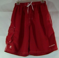 TYR Mens Short Red size MEDIUM Elastic WAISTLINE