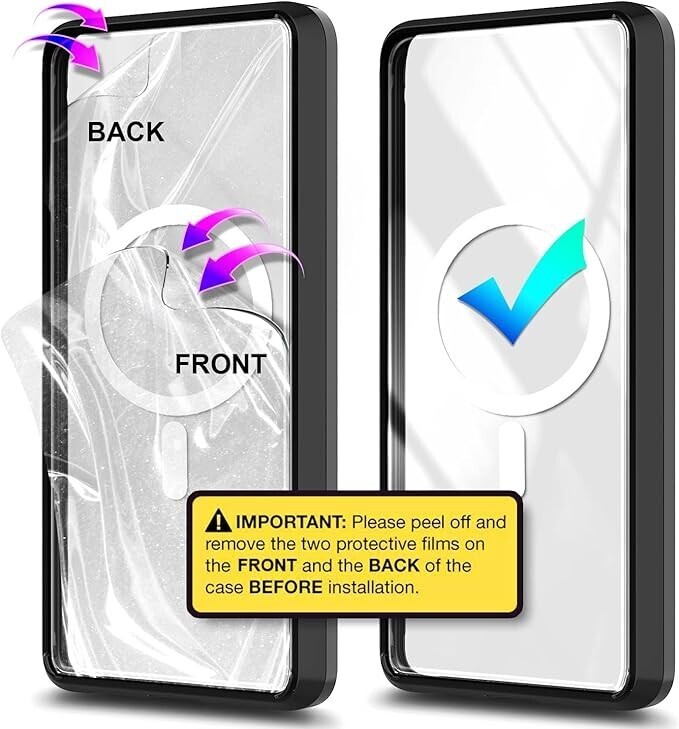 Custodia Slim Antishock Per Razr PLUS Custodia Trasparente MagSafe Per Motorola Razr 2023/2024 E Razr PLUS - Protezione Totale Custodia Trasparente