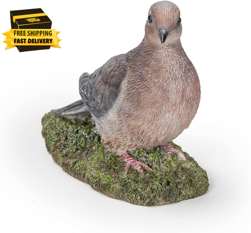 Various Bird on Stump Statues (Mourning Dove), Multi Colors - Picture 4 of 6